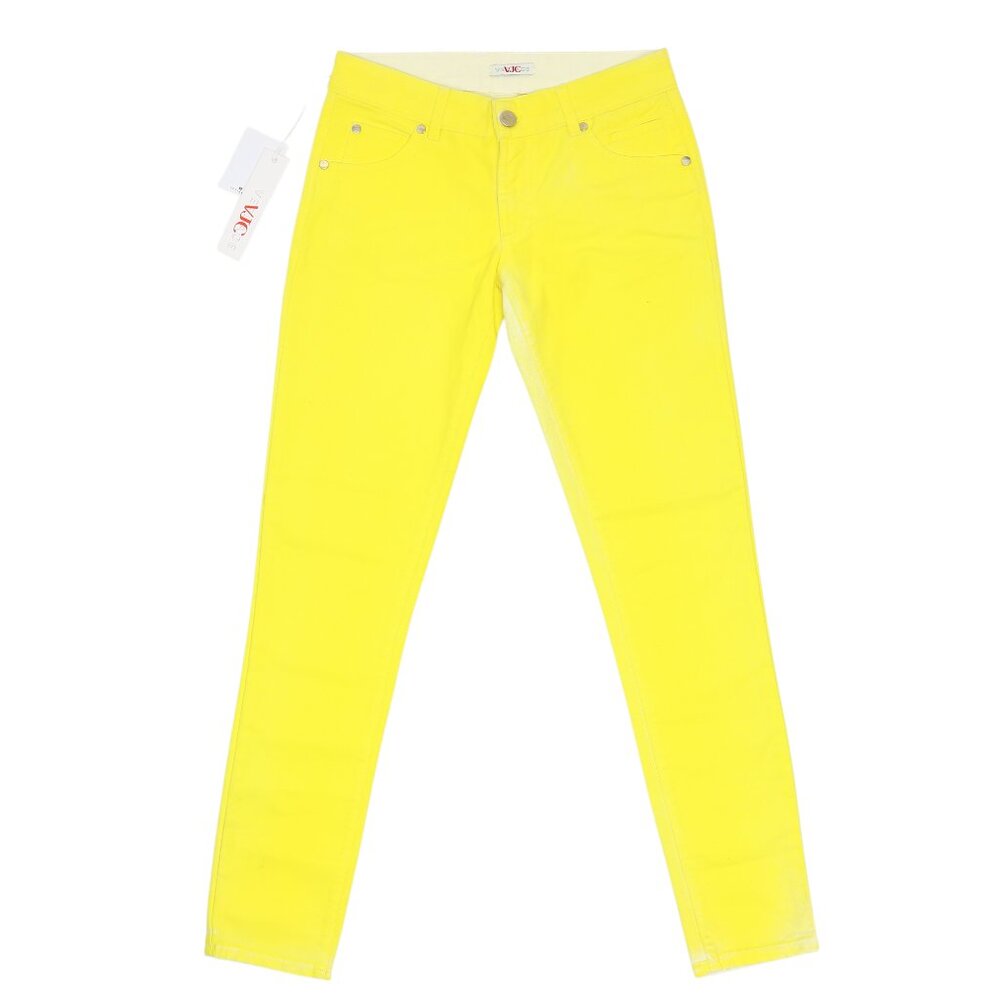 Versace Jeans Couture Women's Yellow Mid-Rise Jeans - Retail $285 - NWT